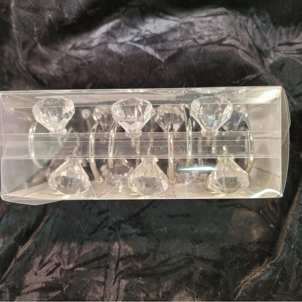 0269. NWTs ~ Habitat ~ Crystal Look Shower Hooks ~ Add Sparkle to your Bath 🩷💜